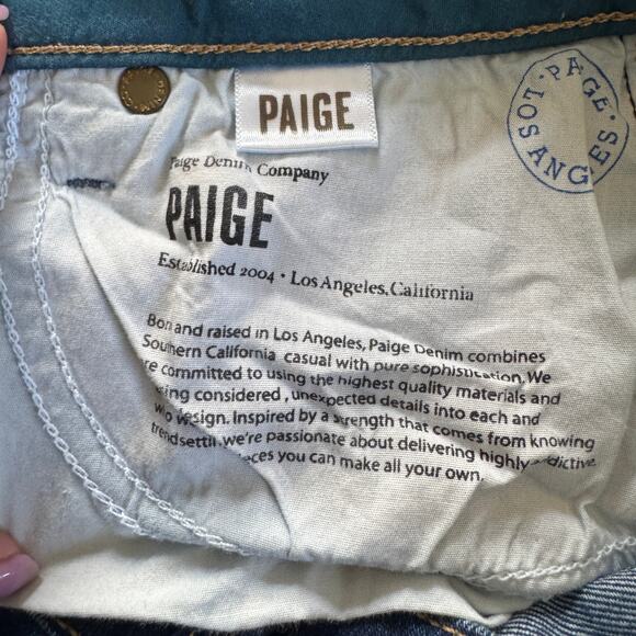 Paige Jeans Women's 26 Blue Skyline Angle Peg Denim Low Rise - Picture 7 of 12